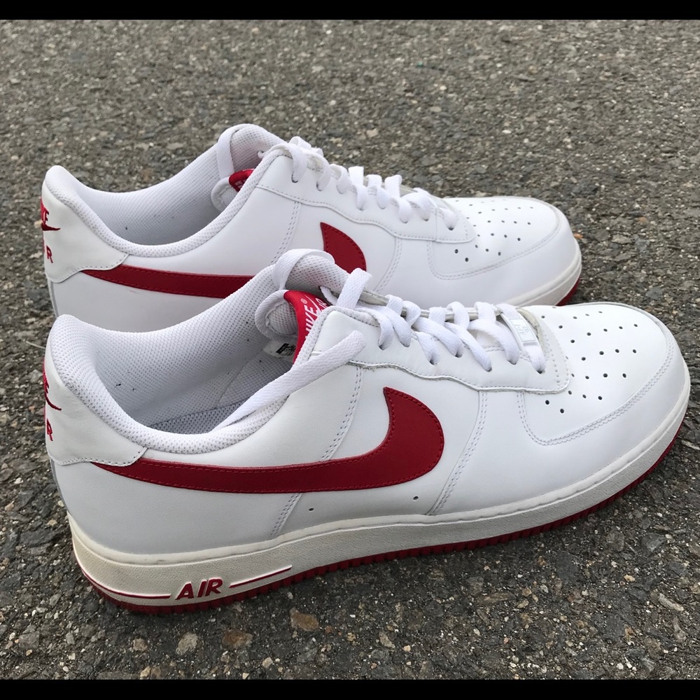 Nike Air Force 1 White/Gym Red Size 13